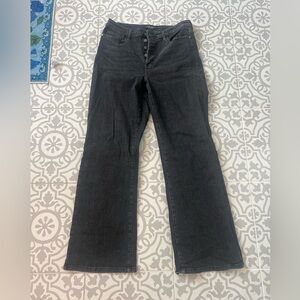 Judy Blue black distressed button up jeans